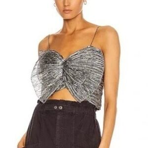 Isabel Marant Tresha Metallic Bow Top